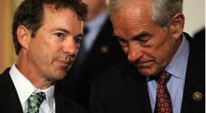 Rand Paul with his father, Ron Paul