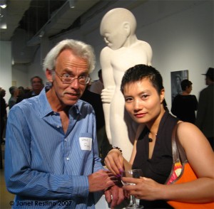 Steve Flom and partner Sally Li Mai at the PAFA show